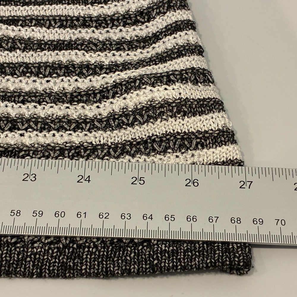 Coldwater Creek Womens Sleeveless Knit Striped Sweater Size 2X Black Lagenlook - Picture 9 of 11